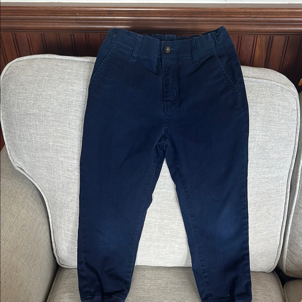Janie and Jack Blue Casual Pants Straight Leg Cotton - size 6